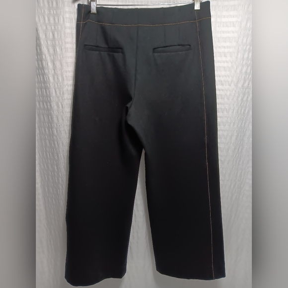 Anthropologie Contrast Stitch CroppedWide Leg pants Ladies size 10 - Picture 2 of 8